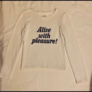 🦋2002 MM6 “alive with pleasure!” Knit top.